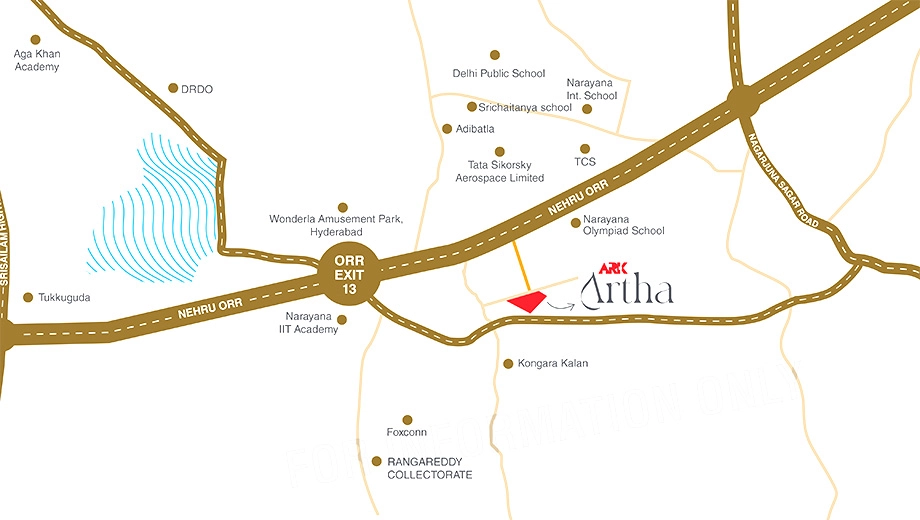 Location of ARK Artha in Tukkuguda, Hyderabad - Image 426603