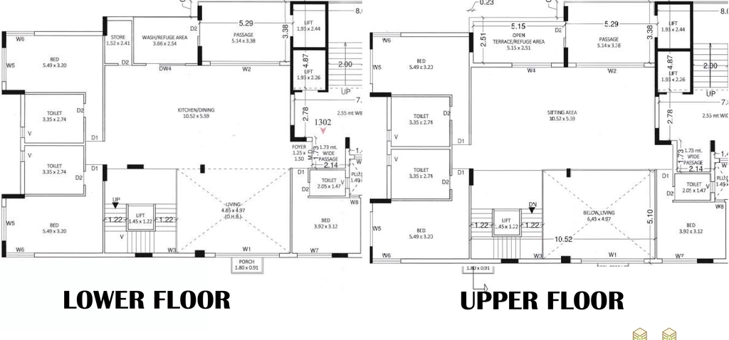 6 BHK Duplex in Twin Urbana Gardens in Mota Mava, Rajkot - Image 927664