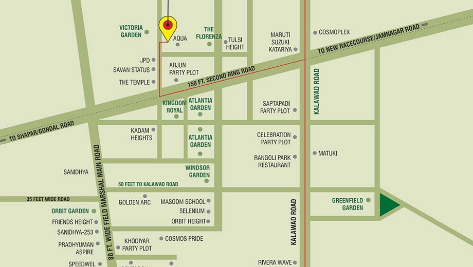Location of Twin Urbana Gardens in Mota Mava, Rajkot - Image 426576