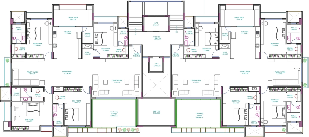 Floor Plan of Urban The Florenza in Mota Mava, Rajkot - Image 426620