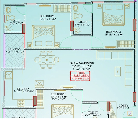 3 BHK Flat in Century BSG Prime in Mansarovar, Jaipur - Image 927696