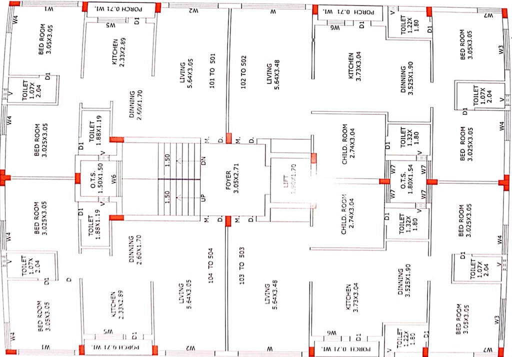 Floor Plan of Aakash Sky Avenue in Mota Mava, Rajkot - Image 426661
