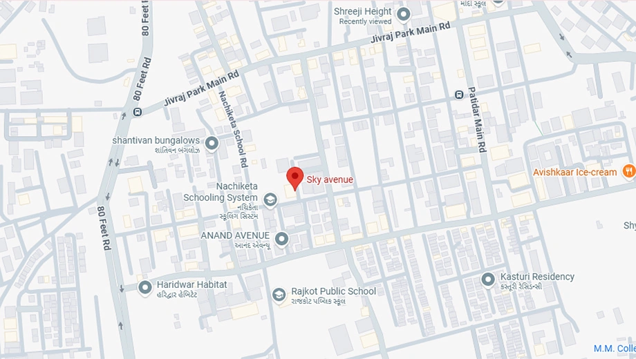 Location of Aakash Sky Avenue in Mota Mava, Rajkot - Image 426660