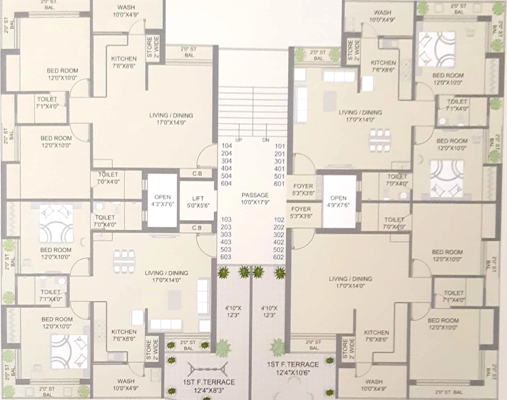 Floor Plan of Akshar Tirth in Mota Mava, Rajkot - Image 426678