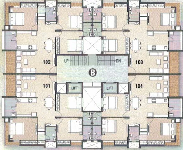 Floor Plan of Akshat Asopalav Luxuria in Mota Mava, Rajkot - Image 426696