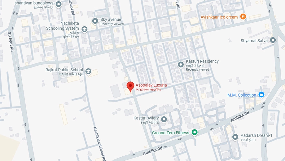 Location of Akshat Asopalav Luxuria in Mota Mava, Rajkot - Image 426694