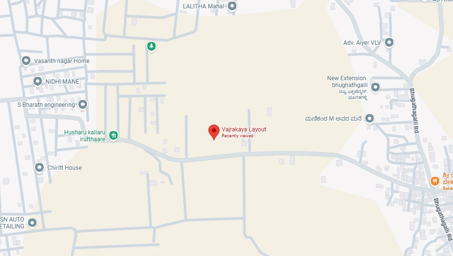 Location of Harish Vajrakaya Layout - Image 426703
