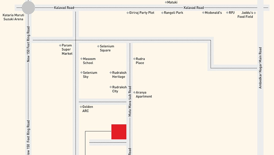 Location of Mahavir Siddhi Prime in Mota Mava, Rajkot - Image 426708