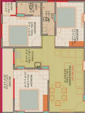 3 BHK Flat in Jagdamba Apartment in Mansarovar, Jaipur - Image 927730