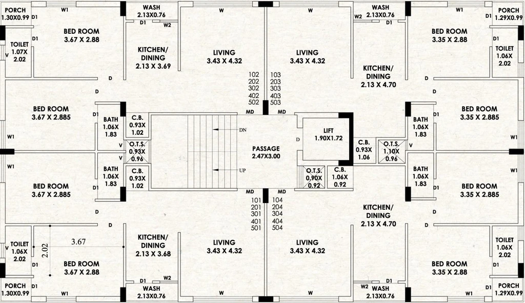 Floor Plan of Jagdisbhai Sarvottam Green in Mota Mava, Rajkot - Image 426745