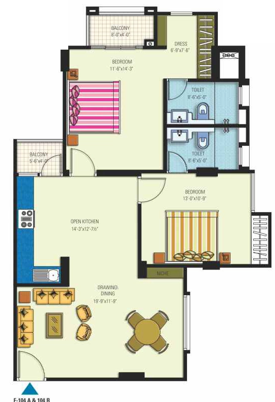 2 BHK Flat in Manglams Aroma in Mansarovar, Jaipur - Image 927736