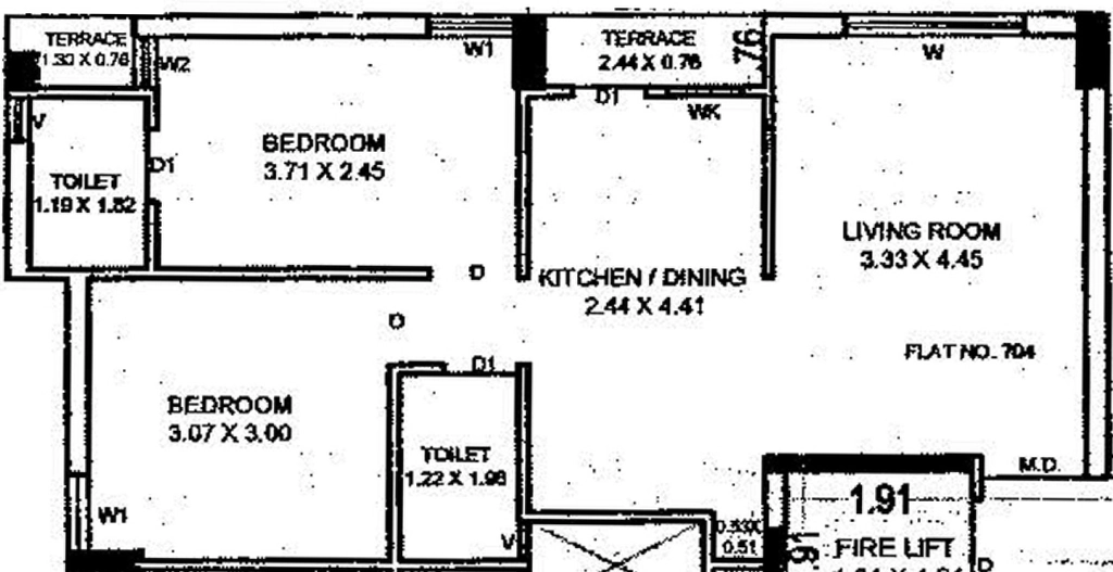 2 BHK Flat in Shiv Vraj Corner in Mota Mava, Rajkot - Image 927735