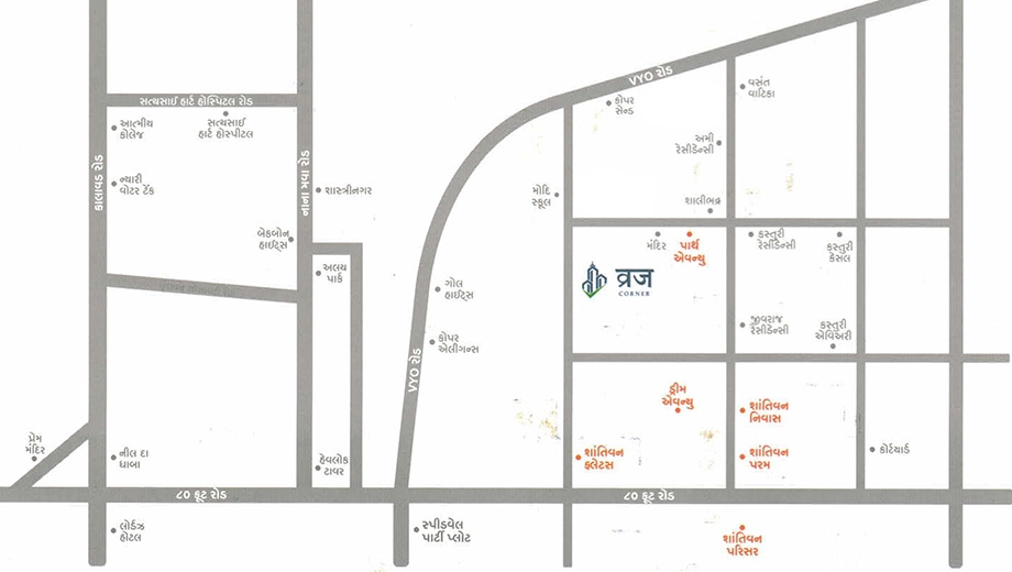 Location of Shiv Vraj Corner in Mota Mava, Rajkot - Image 426749