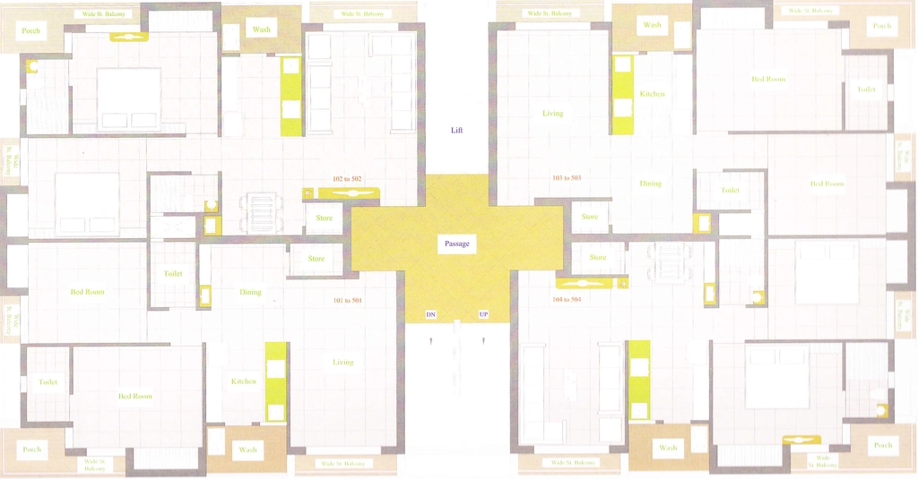 Floor Plan of Shreenath Darshan Icon in Mavdi, Rajkot - Image 426762