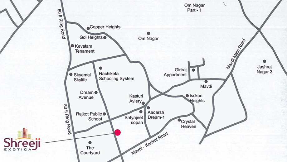 Location of Shreeji Exotica in Mota Mava, Rajkot - Image 426770