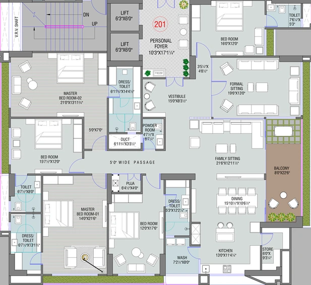 5 BHK Flat in Sheetal Gharana in Ambli, Ahmedabad - Image 452493