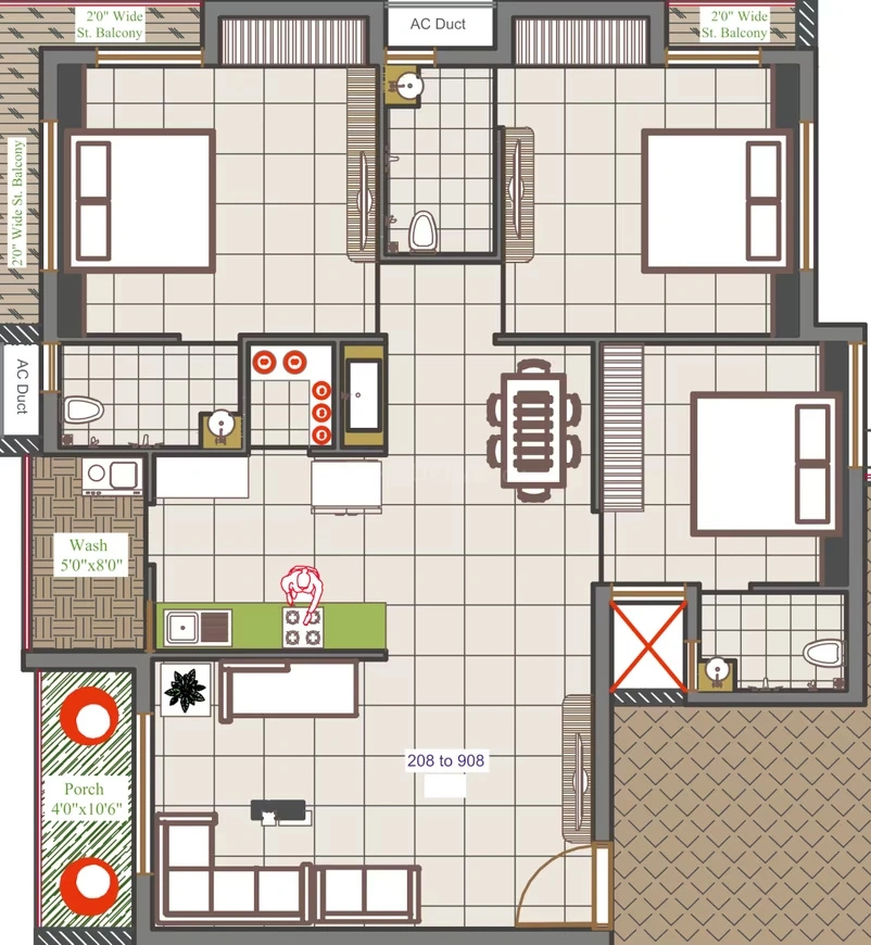 3 BHK Flat in Siddhi Heritage in Mota Mava, Rajkot - Image 927745