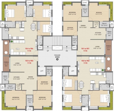Floor Plan of Siddhi Heritage in Mota Mava, Rajkot - Image 426790