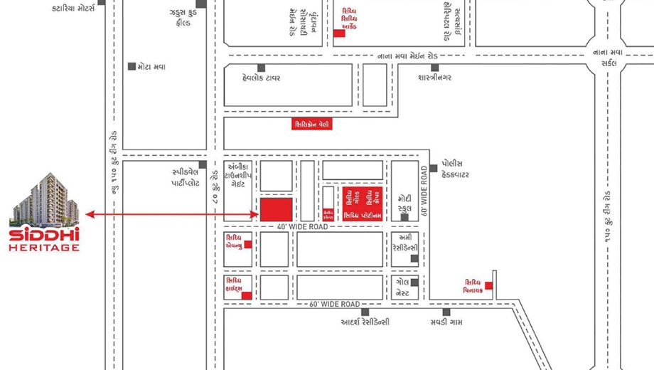 Location of Siddhi Heritage in Mota Mava, Rajkot - Image 426788