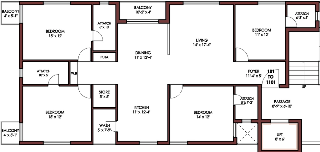 4 BHK Flat in Patidar The Green Moon in Mota Mava, Rajkot - Image 927749