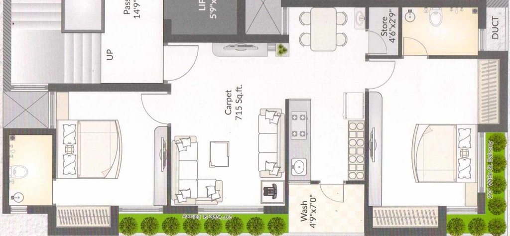 2 BHK Flat in VK Prarambh in Mota Mava, Rajkot - Image 927753