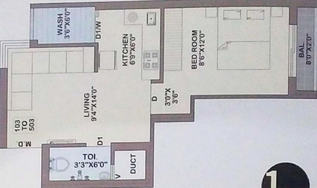 1 BHK Flat in Aagam Palace in Ghanteshwer, Rajkot - Image 927762