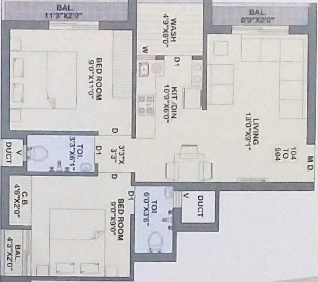 2 BHK Flat in Aagam Palace in Ghanteshwer, Rajkot - Image 927763