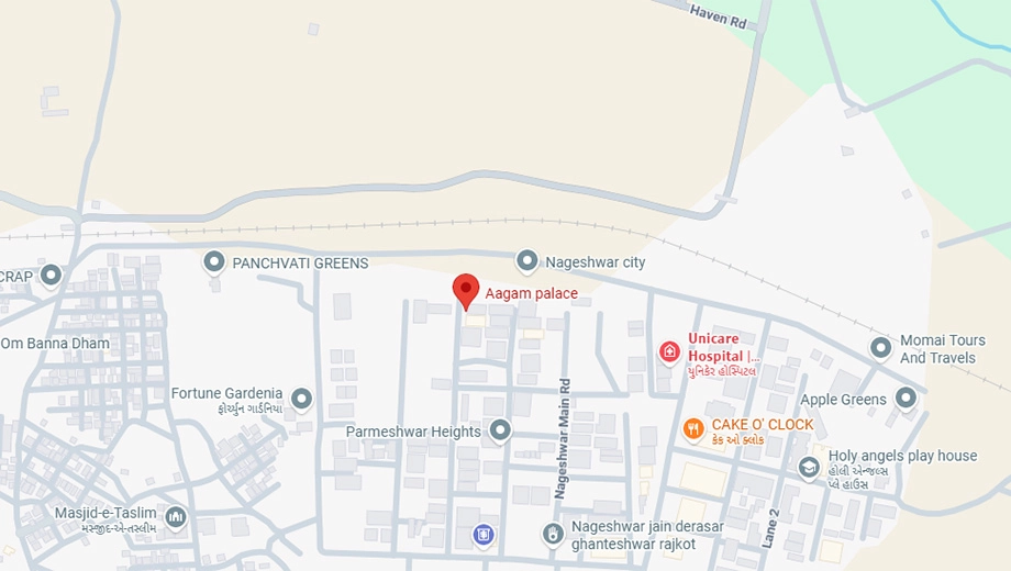 Location of Aagam Palace in Ghanteshwer, Rajkot - Image 426845