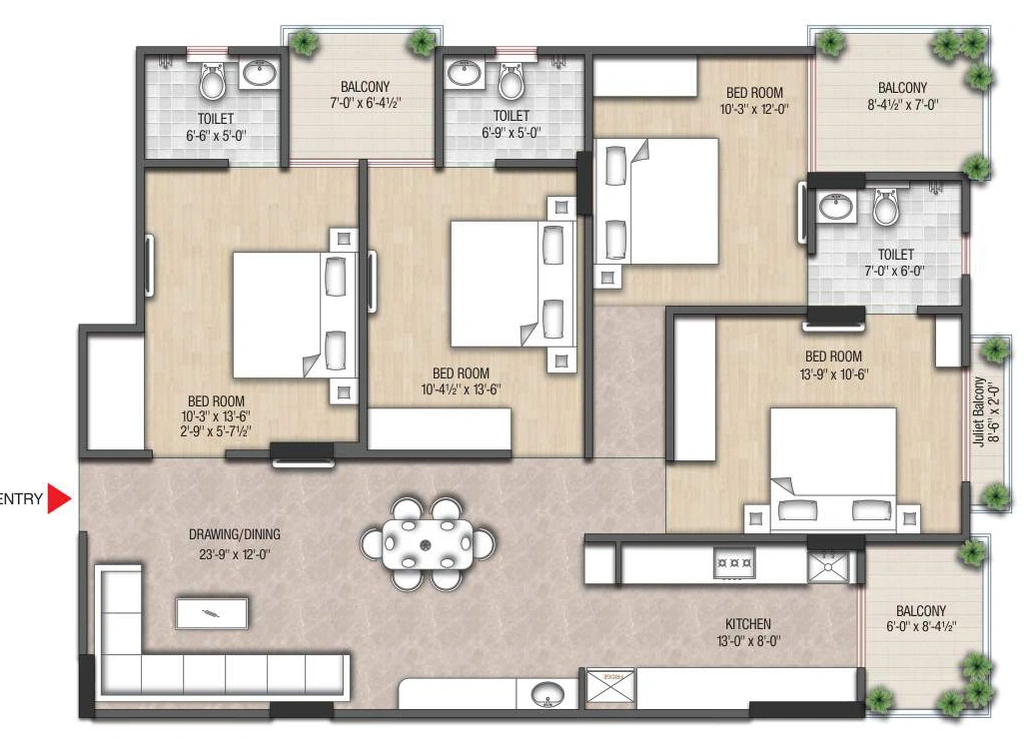 4 BHK Flat in Shree Vinayak Home 11 in Mansarovar, Jaipur - Image 927766