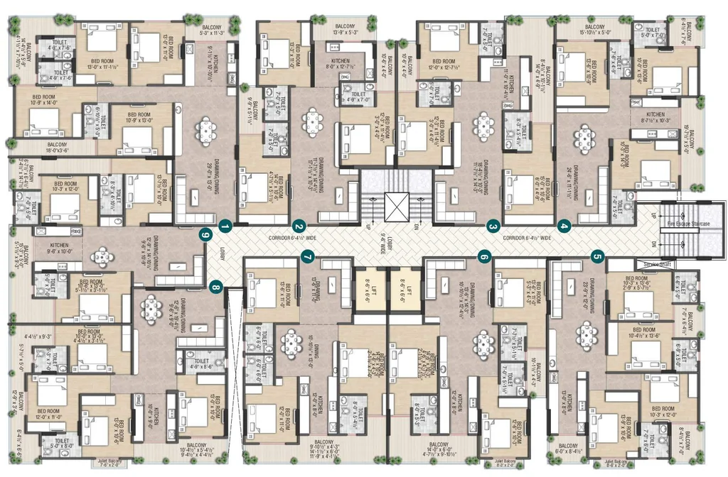 Floor Plan of Shree Vinayak Home 11 in Mansarovar, Jaipur - Image 426853