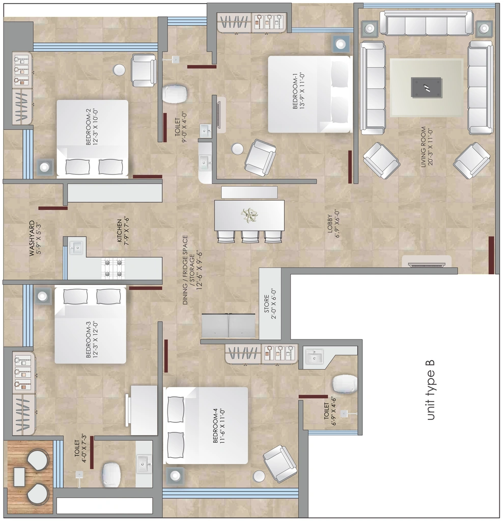 4 BHK Flat in Arise One in Ghanteshwer, Rajkot - Image 927771