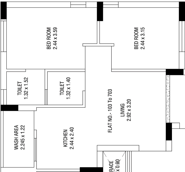 2 BHK Flat in Ashutosh Asopalav Green in Ghanteshwer, Rajkot - Image 927779