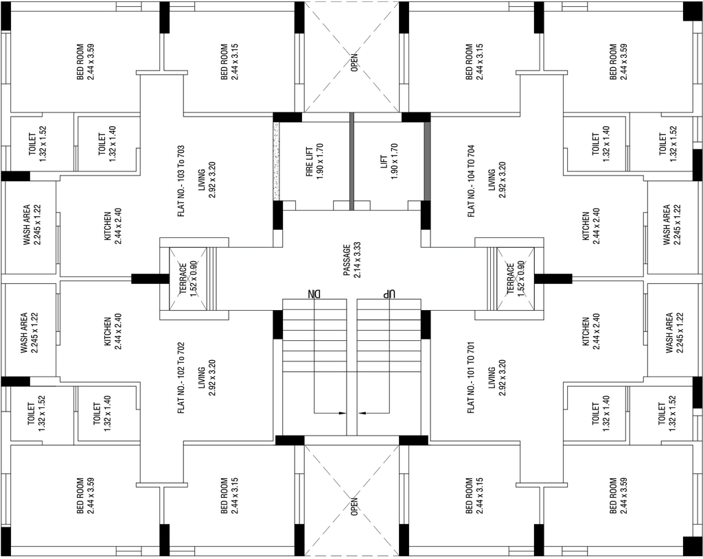 Floor Plan of Ashutosh Asopalav Green in Ghanteshwer, Rajkot - Image 426890