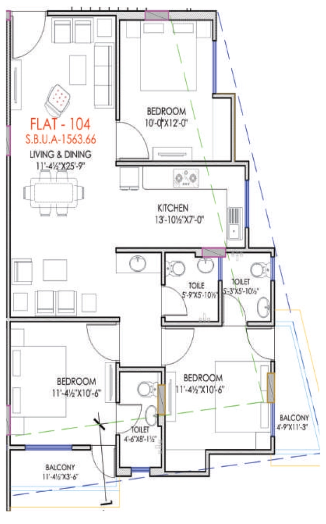 3 BHK Flat in Shri Vinayak Homes in Mansarovar, Jaipur - Image 927790