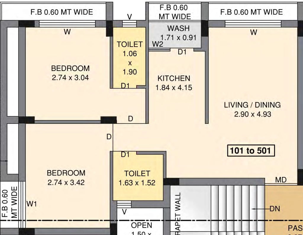 2 BHK Flat in Balaji Ratnam Signature in Ghanteshwer, Rajkot - Image 927788