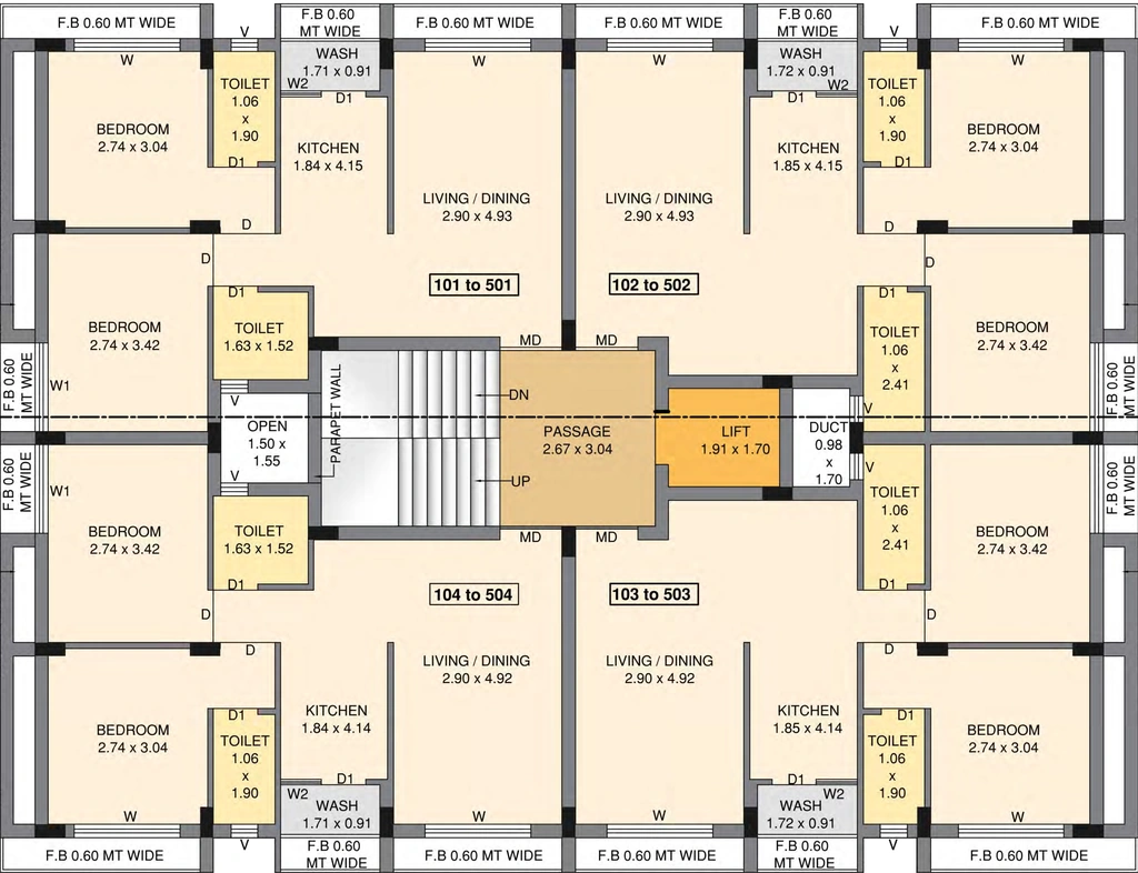 Floor Plan of Balaji Ratnam Signature in Ghanteshwer, Rajkot - Image 426904