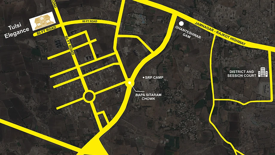 Location of Chatrabhuj Tulsi Elegance in Ghanteshwer, Rajkot - Image 426920