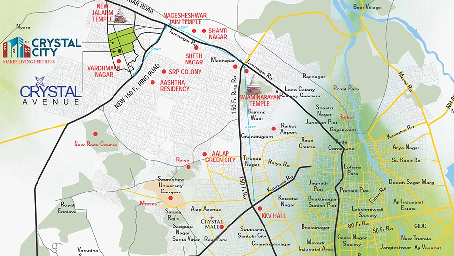 Location of Crystal Avenue in Ghanteshwer, Rajkot - Image 426925