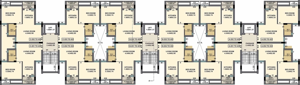 Floor Plan of Jignesh Ratnam Flora in Ghanteshwer, Rajkot - Image 426937