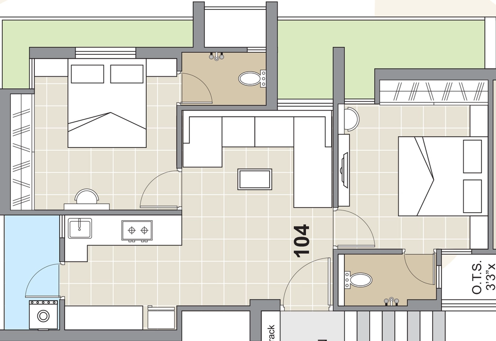 2 BHK Flat in JK Planet in Ghanteshwer, Rajkot - Image 927800