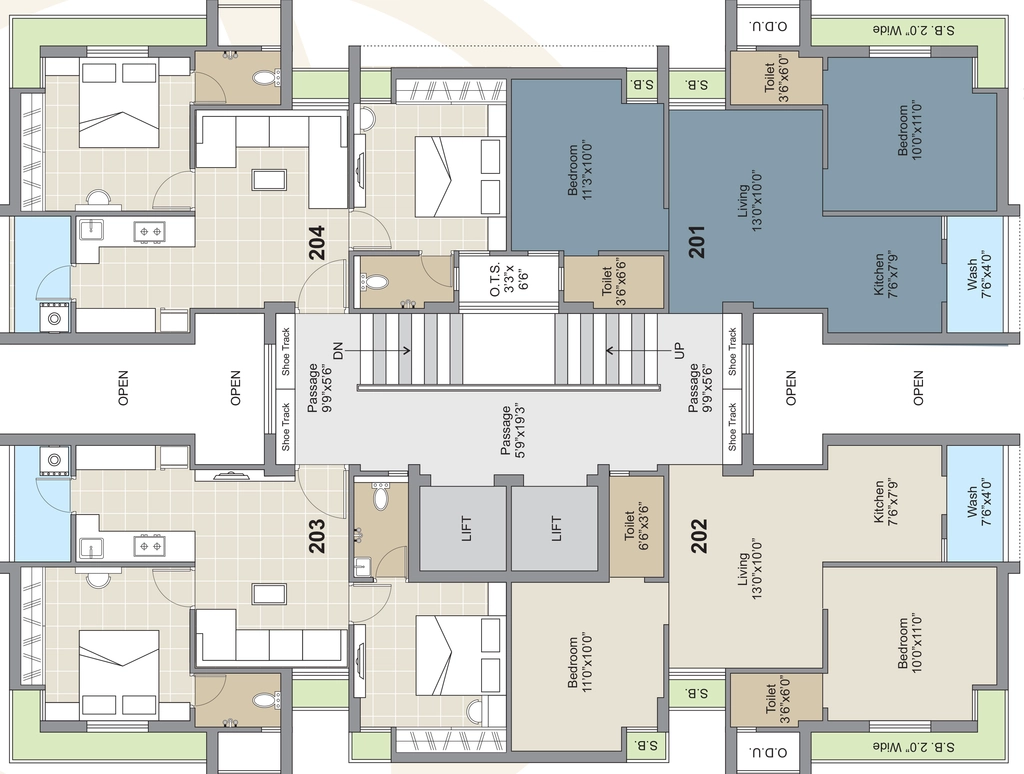 Floor Plan of JK Planet in Ghanteshwer, Rajkot - Image 426948
