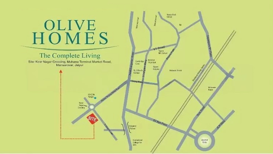 Location of Ganpati Olive Homes in Mansarovar, Jaipur - Image 426955