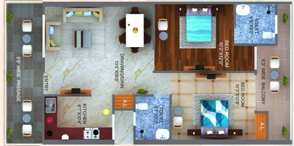 2 BHK Flat in Aviral Greens in Rajpur Road, Dehradun - Image 927850