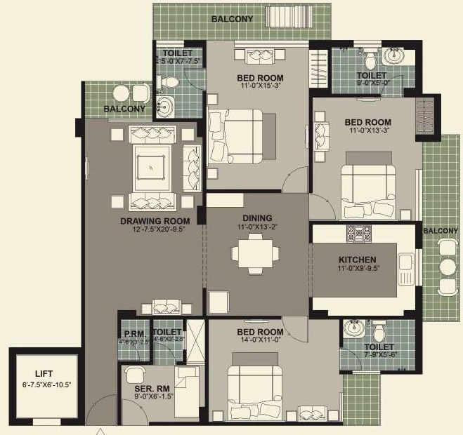 3 BHK Flat in Best Avenue in Dalanwala, Dehradun - Image 927855