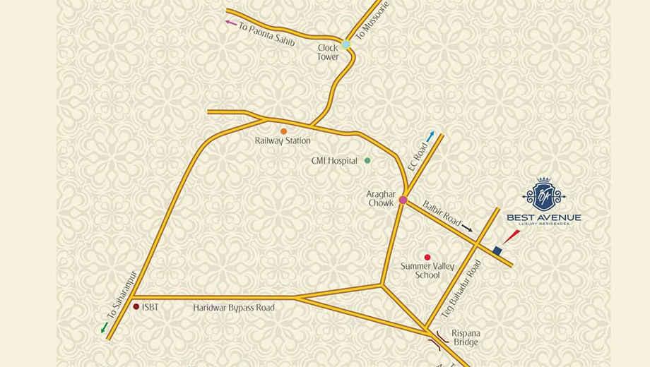 Location of Best Avenue in Dalanwala, Dehradun - Image 427025