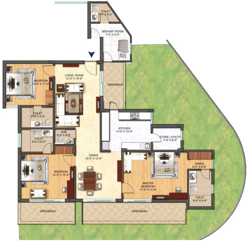 3 BHK Flat in Best Oriana in Mussoorie Road, Dehradun - Image 927863