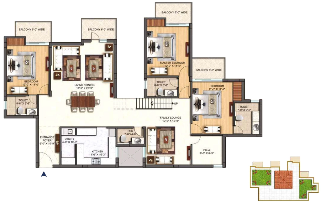 3 BHK Penthouse in Best Oriana in Mussoorie Road, Dehradun - Image 927865