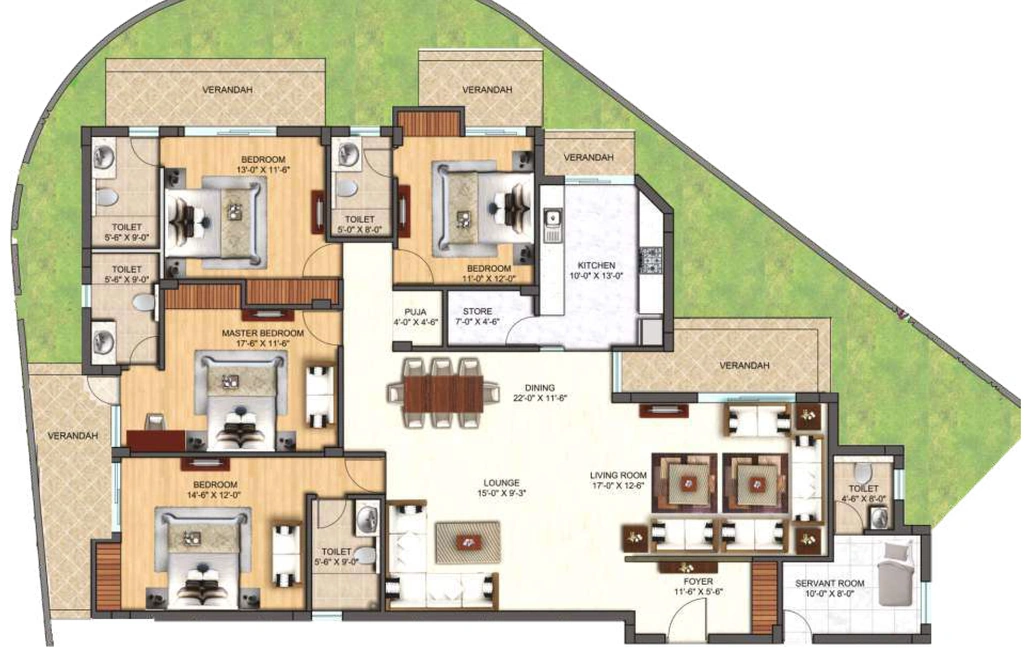 4 BHK Flat in Best Oriana in Mussoorie Road, Dehradun - Image 927867