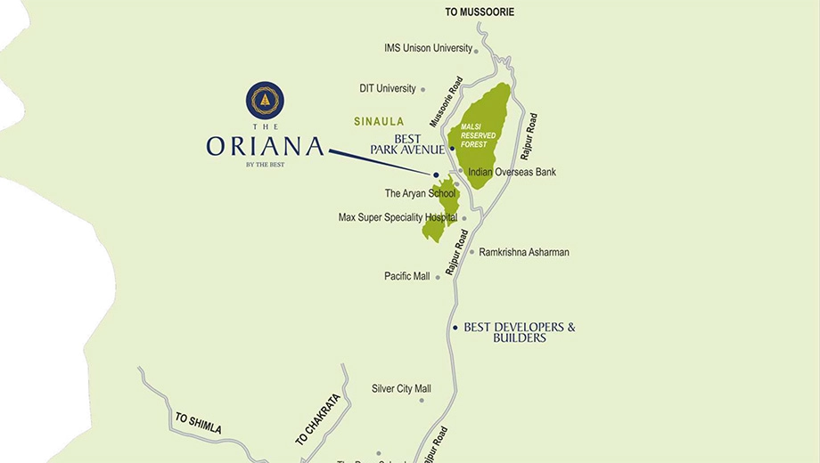 Location of Best Oriana in Mussoorie Road, Dehradun - Image 427038
