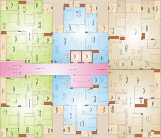 Floor Plan of Pinkcity The Orient Residency in Dholai, Jaipur - Image 426963